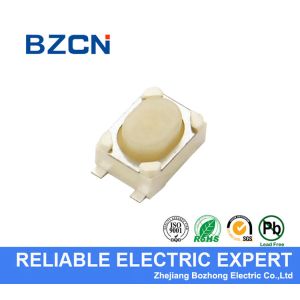 Cheap 3X4 Mm Size Silent Tactile Switch White Case 300,000 Cycles Operation Life for sale