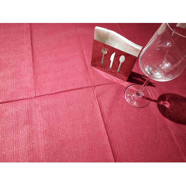 Quality 137cm*274cm Square Disposable Paper Tablecloth Red 3ply Thickened wholesale