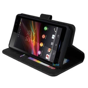 Cheap Book style leather mobile  case for sony xperia E2  ,various colors available for sale