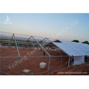 30M Large Clear Span Aluminium Frame Tents White UV Resistant PVC Fabric Top