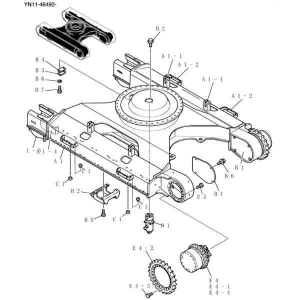 YN15V00037F2 YN15V00037F1 YN15V00037F2R FOR Kobelco SK170-9 SK210DLC-8 SK210-9 200-8 SK210D-8 SK215SRLC EXCAVATOR PARTS TRAVEL ASSEMBLY FINAL DRIVE