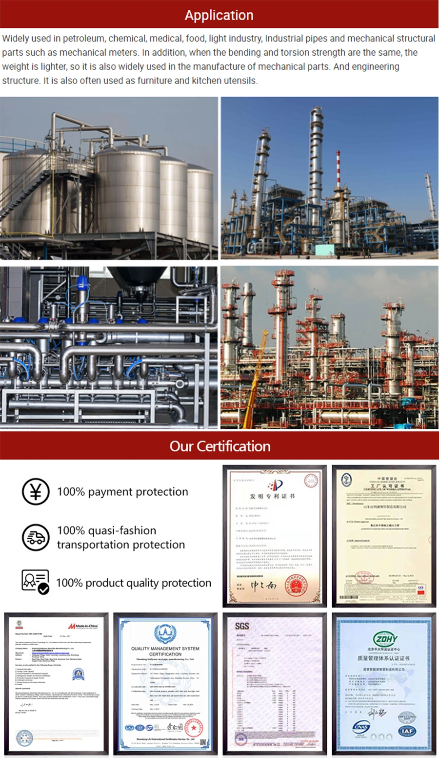 China Factory OEM Service AISI SUS 304 201 Stainless Steel Pipe Welded Pipe for Balcony Railing Decoration