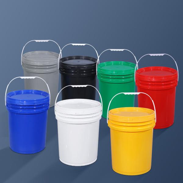 Paint Thicken 5 Gallon Plastic Bucket With Handle Gasket Screw On Lid and Straw