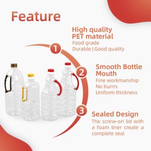 PET Edible Oil Soy Sauce Plastic Bottle With Handle OEM ODM