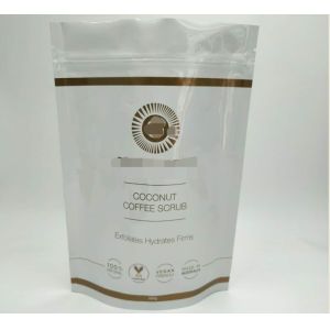 China White Glossy Cosmetic Packaging Bag , Stand Up Aluminum Foil Bag For Body Soaks on sale