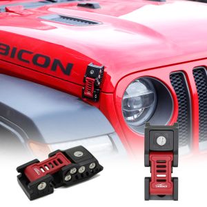 Jeep JL Customization 2X Aluminum Hood Latch Lock Catch Buckle with Anodizing