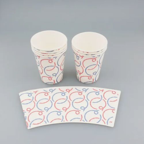 1-7 Various Colors Waterproof Paper Cup Fan Blanks with Factory Direct