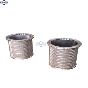 Screw press basket for solid and liquid separator