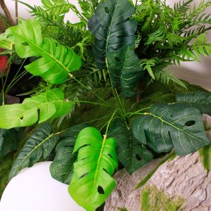 No Caring Artificial Landscape Trees With Lily Bamboo Monstera Small Plants