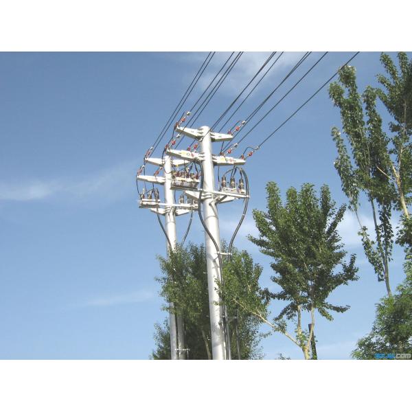 Q235 Polygonal Galvanized Steel Tubular Poles for Overhead Line Project
