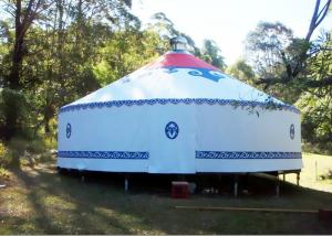 Cheap Traditional Mongolian Canvas Yurt Tent , Easy To Assemble Mongolian Style Tents for sale