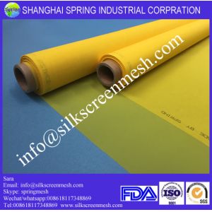 screenprinting mesh 90T white/yellow 100% monofilament polyester mesh