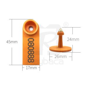 UHF Yellow Sheep Ear Tags TPU For Farms Identifications