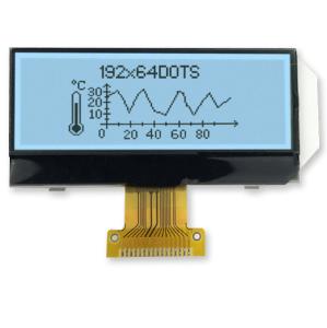 Cheap COG 192x64 Monochrome Graphic LCD Display FSTN Positive UC1609C 3.3V SPI Interface for sale