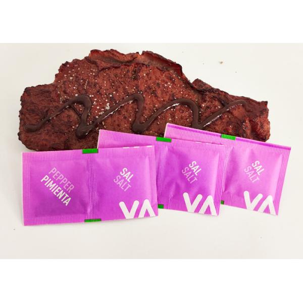 Custom Weight Condiment Packets with 18 Months Shelf Life Salt And Black Pepper Sachet