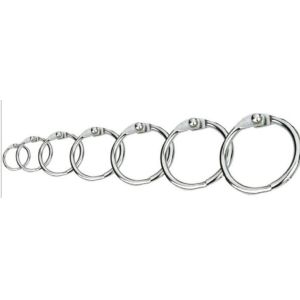 Silver Nickel Finish 19mm(3/4") Metal Loose Leaf Ring Book Binding Ring Hinged