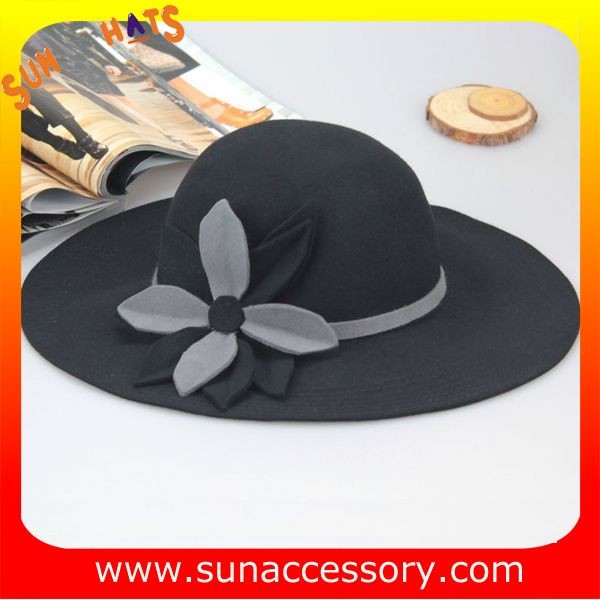 Quality 8300399 Sun Accessory customized  winner  fashion 100% Australia wool felt floppy hats, women hats and caps wholesaling wholesale