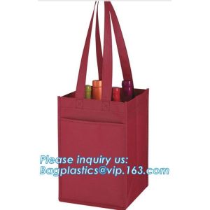 Custom printed non woven drawstring bag for wine, Custom Heavy Duty Non Woven 6