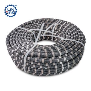 Diamond Wire Saw Reinforced Concrete Cutting Rope 11.5mm Rubber Spring Wire with