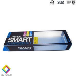 Empty Cardboard Earphone Packing Box With Transparent Window Folding Carton For