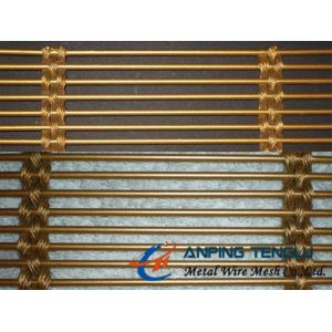 Copper Facade Mesh With Copper Rods and Copper Cable, Building Decoration