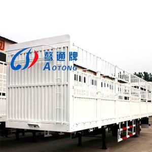 China 3 Axle Fence Semi Trailer for Livestock and Dry Bulk Transport on sale