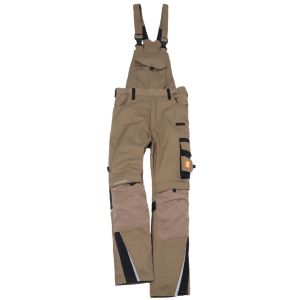 Light Weight Work Bib Overalls , Elastic Bib Trousers With Reflective Tape On