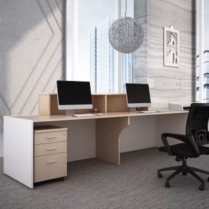 Wooden Modern Front Desk Salon Furniture Beauty Salon Reception Desk