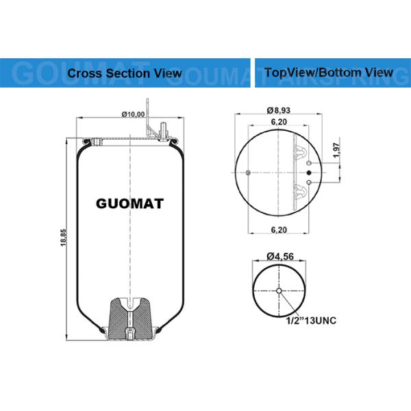 W01 358 9373**SA Truck Air Springs For Hendrickson 57122-2 - Watson & Chalin AS0127G