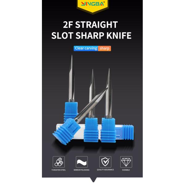 Tip 0.2 Degreel5 Shank 6mm Half Straight Slot Tungsten Steel Engraving Cnc Bits for Wood Carving v Bit