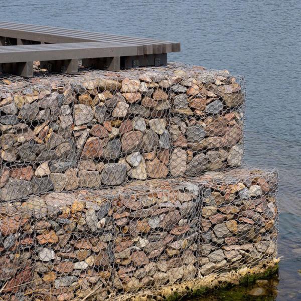PVC Coated 3*1*1M 8*10cm Hexagonal Mesh Hole Hot Galvanized Gabion Cage Factory