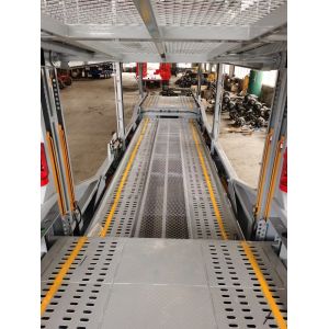 Ottc 2 Axles Heavy Duty Transport SUV Skeleton Frames Self Car Vehicle Hauler Carrier Truck Semi Trailer