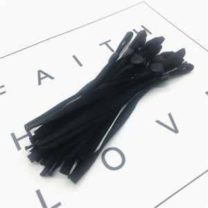 12cm length 5mm flat adjustable elastic band with buckle earloop cord for