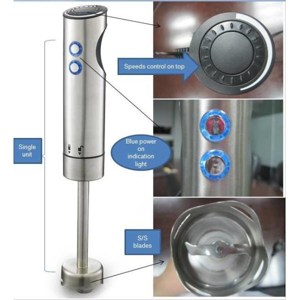 HB102 Stanless Steel Professional Slim Hand Blender Stick Blender Immersion Blender HB102 Stanless Steel Slim Hand Blender Stick Blender Immersion Blender