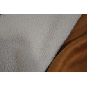 470gsm Fur Solid Sherpa Solid Suede 100p Bonded Fleece Fabric