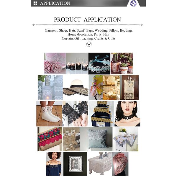 2.5cm Polyester Cotton Embroidery Lace Fabric For Clothes