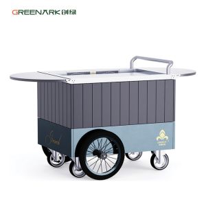 China Mobile Teppanyaki Grill Food-Grade Alloy Steel Plate, 250℃ in 8 Mins, Extendable Table & 16'' Wheels Direct Factory on sale