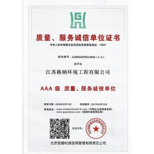 Jiangsu Gena Environmental Engineering Co., Ltd Certifications