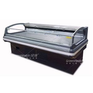 Fan Cooling Hypermarket Open Meat Display Freezer For Butcher Shop