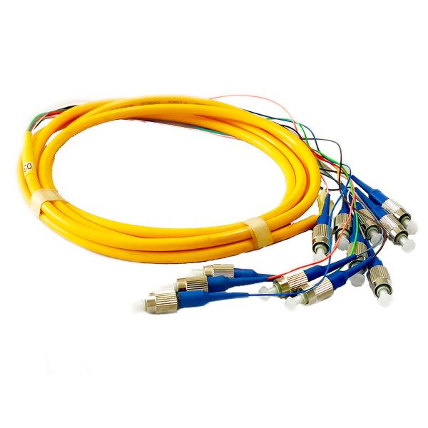 Quality 12C Colored Fiber Optic Pigtail High Return Loss FC UPC Multimode 1.5m 3m wholesale