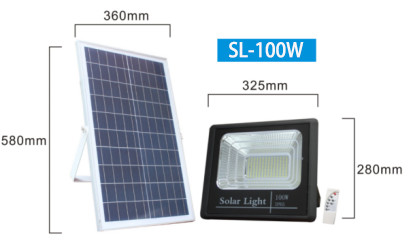 Quality 100W 5h 120㎡ 280mm Solar Panel LED Flood Light wholesale