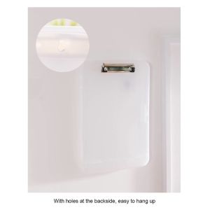 A4 Paper Plastic Storage Clipboard 25x36.6cm Waterproof Fireproof Office Filing