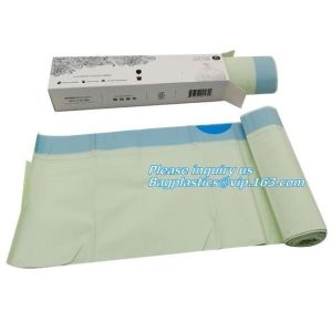 Biodegradable Compostable Garbage Bin Liners, Kitchen Bin Liner Compostable Flat