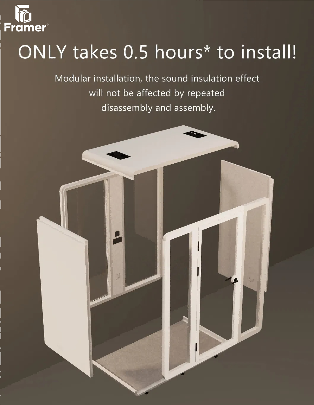 Elegant Modular Soundproof Pod For 4-6 People Office Meeting And Calls Package