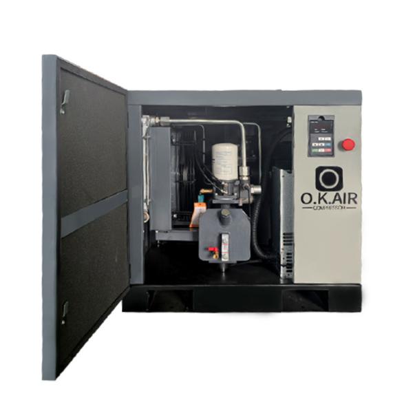 3 Phase 10 HP Variable Speed Rotary Screw Air Compressor With Built In Dryer And