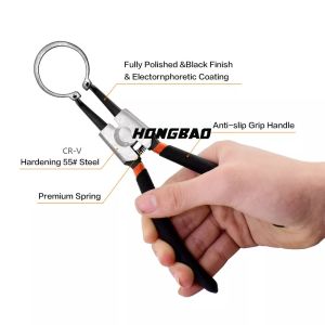 Internal And External Snap Ring Pliers Circlip Pliers Retaining 7 Inch 4PCS 5pc