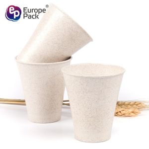 Party supplies biodegradable wheat straw 300ml ice cream cup for party