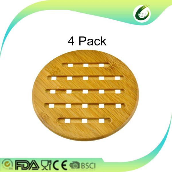 Quality cheap weaving bamboo round pot coaster wholesale