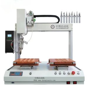 Double Platform Desktop Robot Automatic Soldering Machine 3 Axis For PCB
