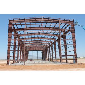 Prefabricated Steel Structure Warehouse With Sandwich Panel Glass Wool Roof